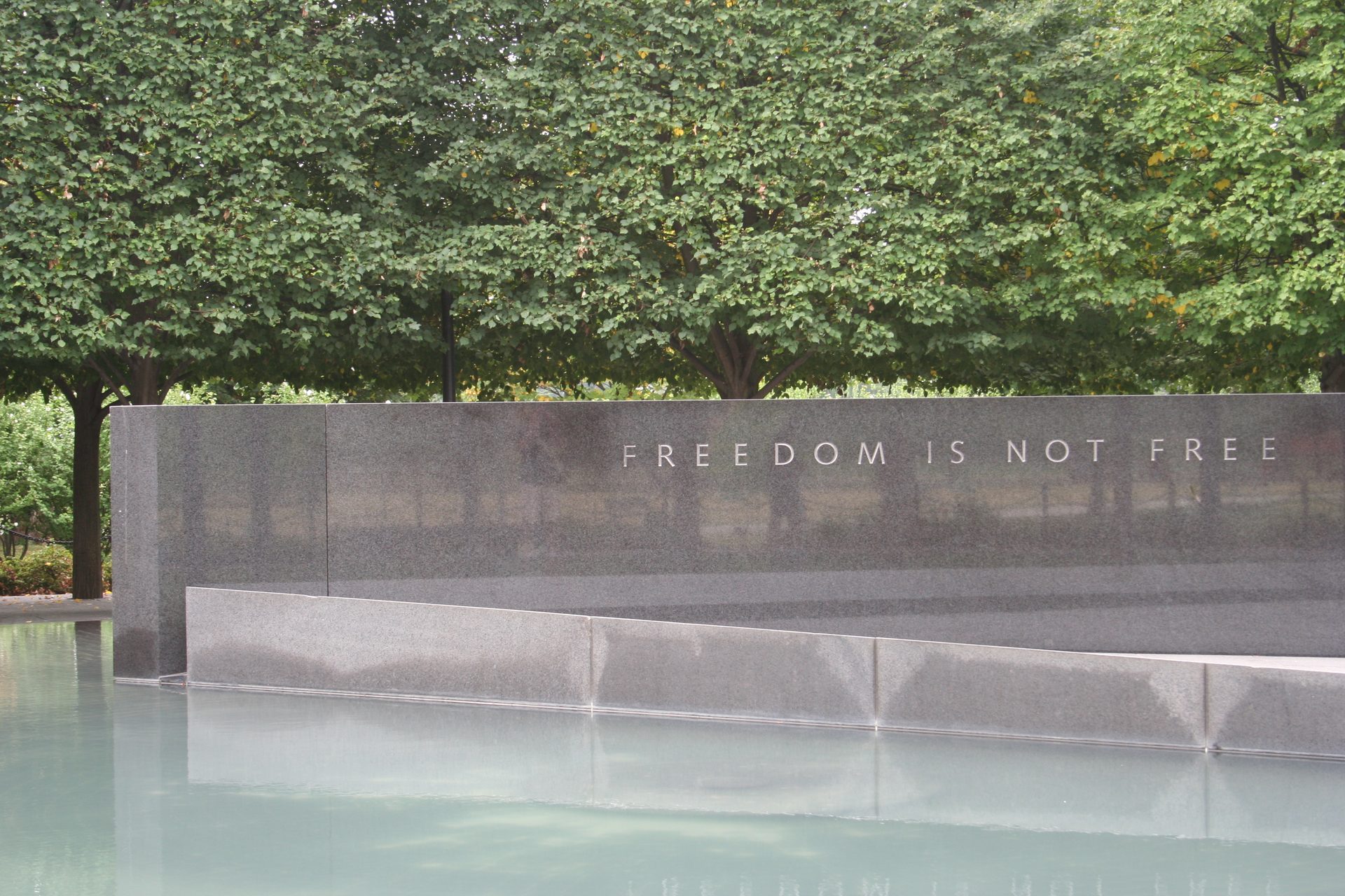 &ldquo;Freedom is not free.&rdquo; The Korean War Veterans Memorial.