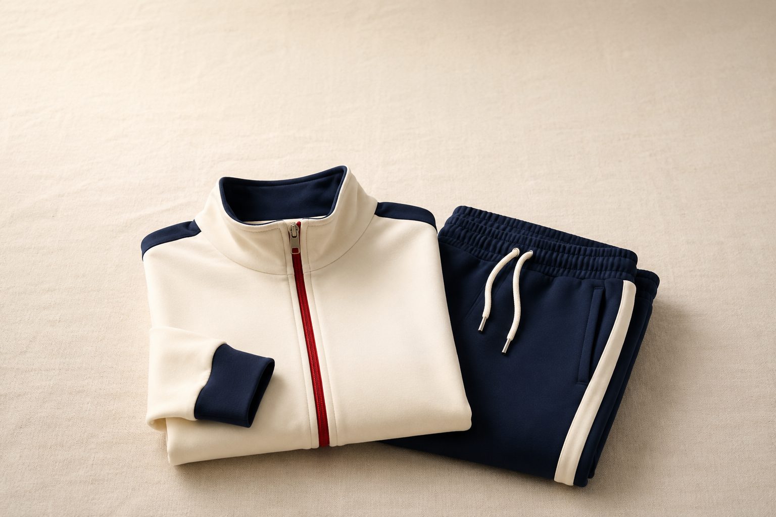 The podium kit — Pima fleece, worn to receive the medal.