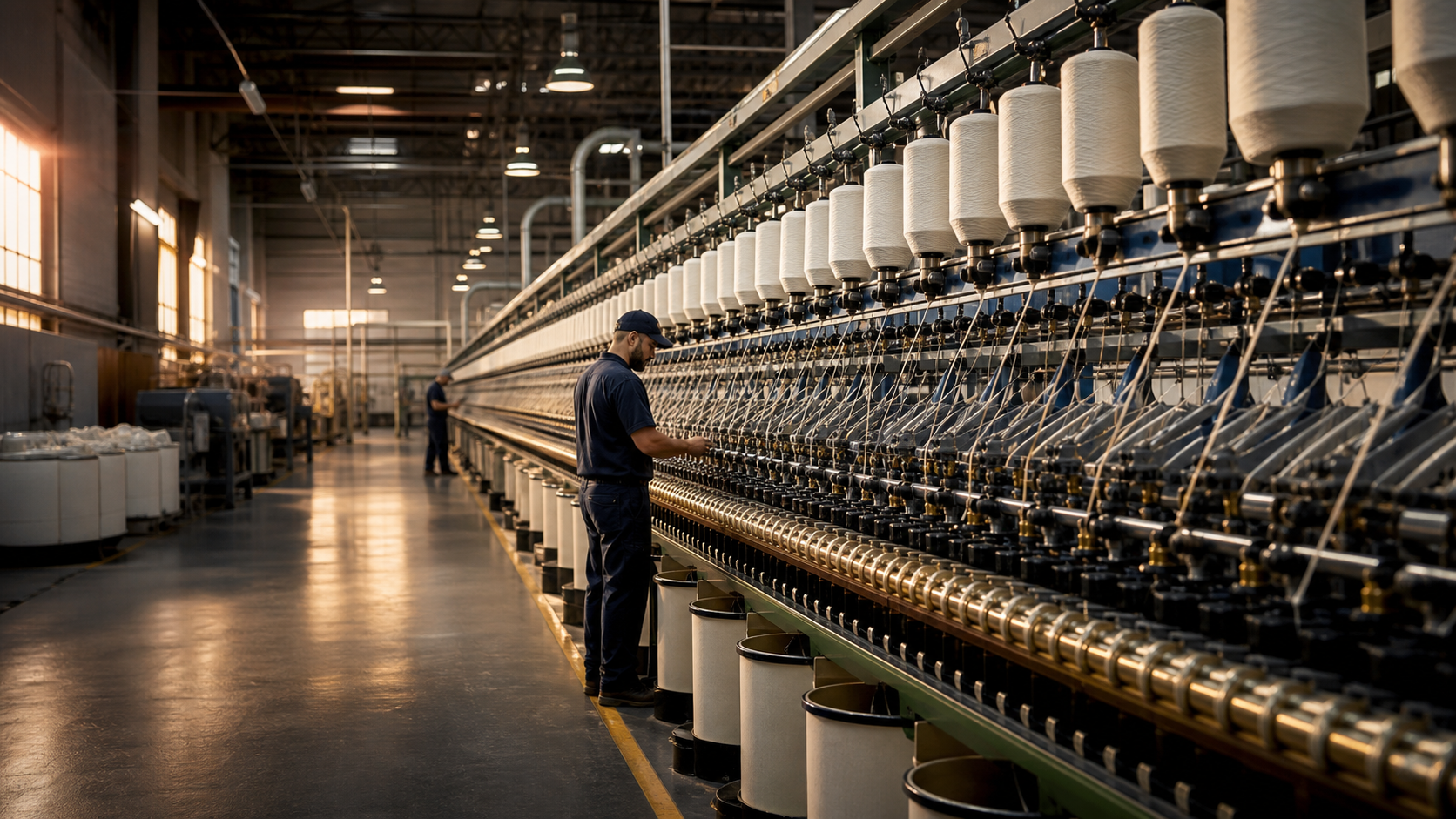 Concept image of a modern cotton spinning facility in Yuma